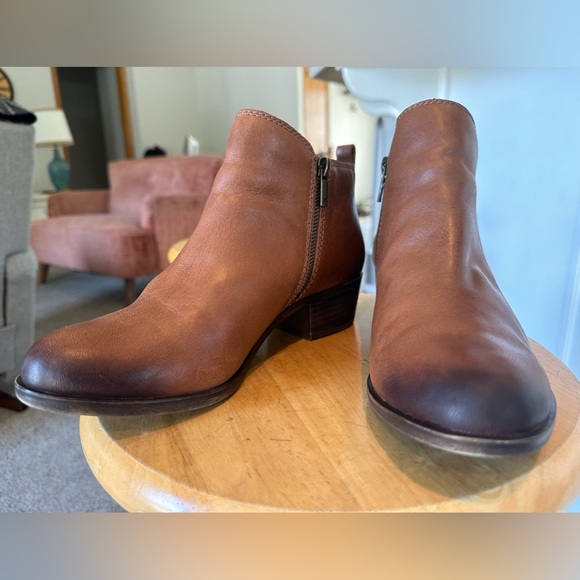 Lucky Brand Shoes - Luck Brand Basel Ankle Boot Brown Toffee Size 9 Leather Upper Ankle Booties
